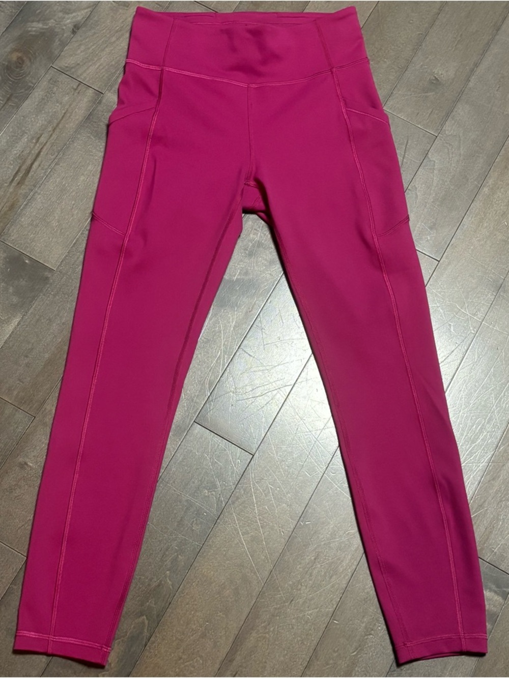 Lululemon High Rise Leggings Womens 6 Pink 7/8 Pocket LN